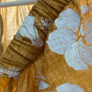 Kealopiko Floral Patterned Mustard Skirt